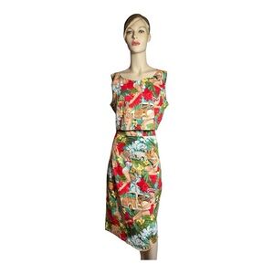 NWT‎ Retro Stage Floral 1950’s Style Print Skirt Set, Size XXL (229)